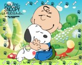 Snoopy y Carlitos abrazados