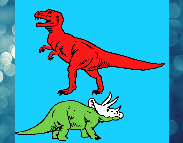 Triceratops y tiranosaurios rex