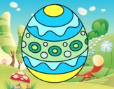 Dibujo Un huevo de Pascua estampado pintado por epv4