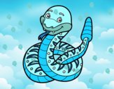Una serpiente de cascabel