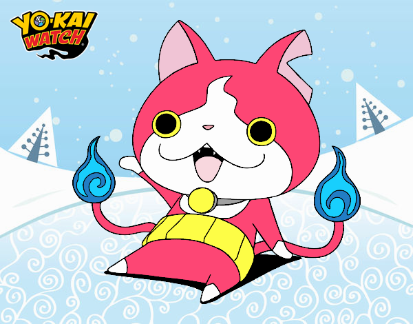 Jibanyan saludando