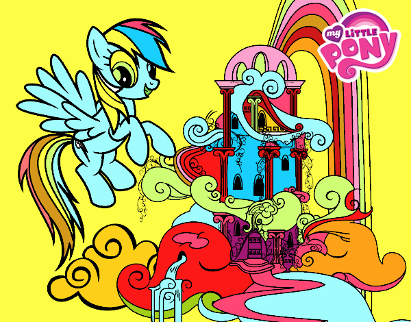 Rainbow Dash en su palacio