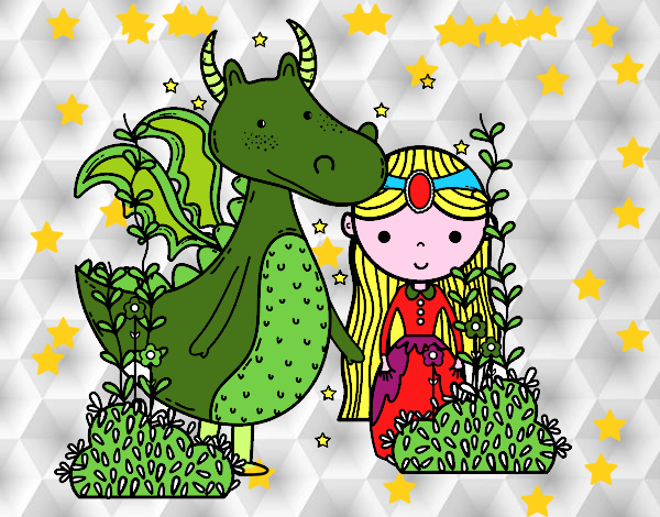 Dragón y princesa