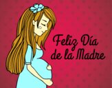 Mamá embarazada en el día de la madre