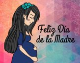 Mamá embarazada en el día de la madre