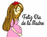 Mamá embarazada en el día de la madre