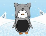 Pingüino con gorrito divertido