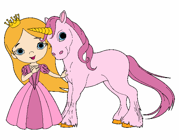 Princesa y unicornio