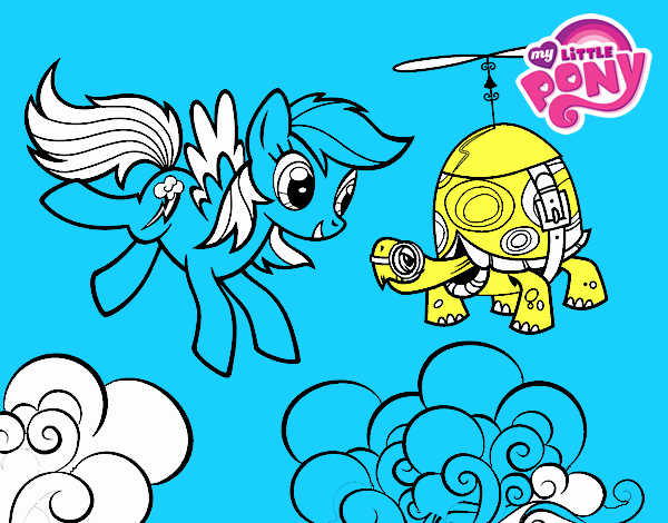 Rainbow Dash y la tortuga tanque