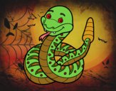 Una serpiente de cascabel