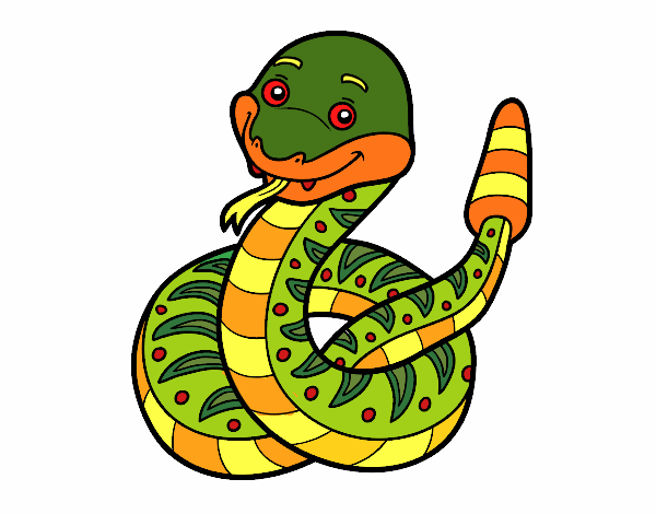 Una serpiente de cascabel