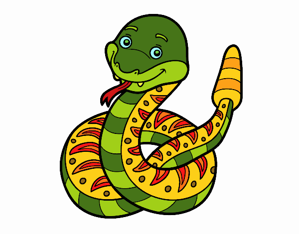 Una serpiente de cascabel