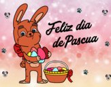 Conejo con muchos huevos de Pascua