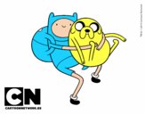 Finn y Jake abrazados