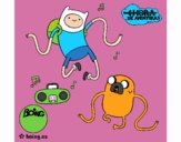 Finn y Jake escuchando música