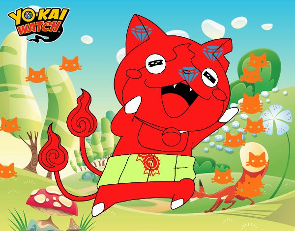 Jibanyan super feliz