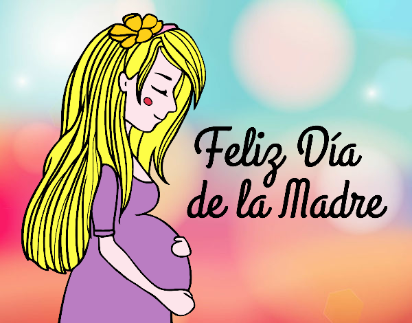 Mamá embarazada en el día de la madre