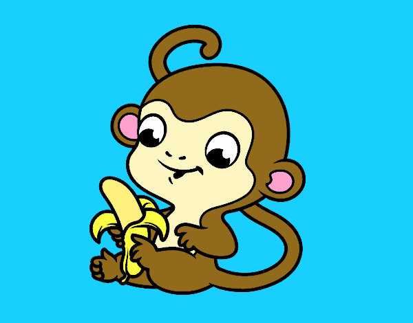 Monito con plátano