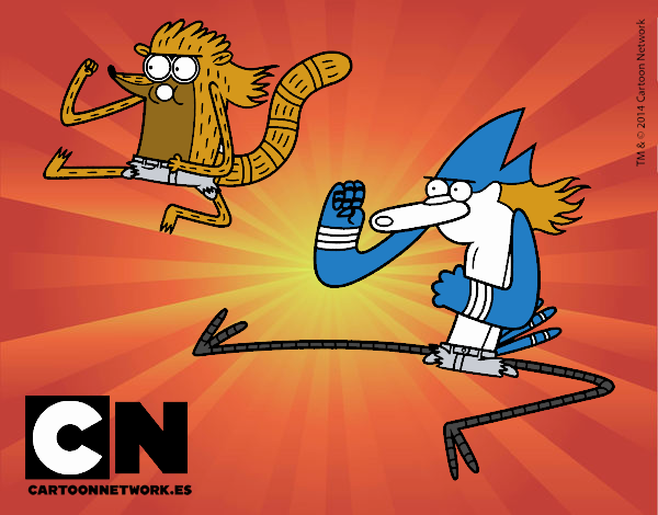 Mordecai y Rigby karatekas