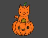 Un gatito de Halloween