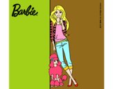 Barbie con cazadora de cuadros