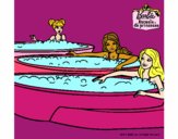 Barbie y sus amigas en el jacuzzi