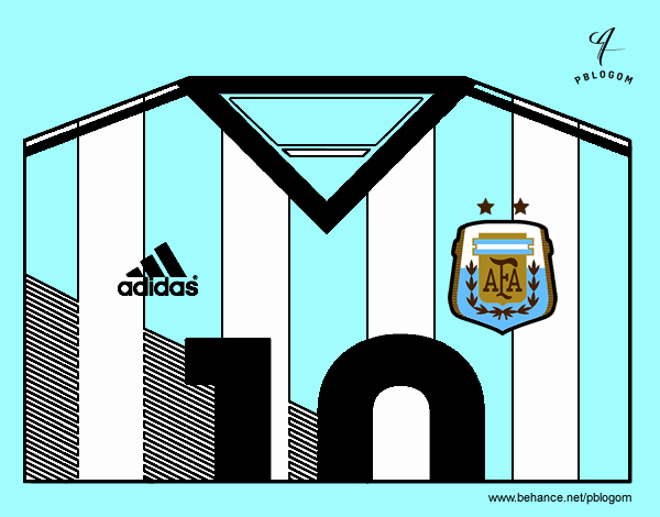 Camiseta del mundial de fútbol 2014 de Argentina