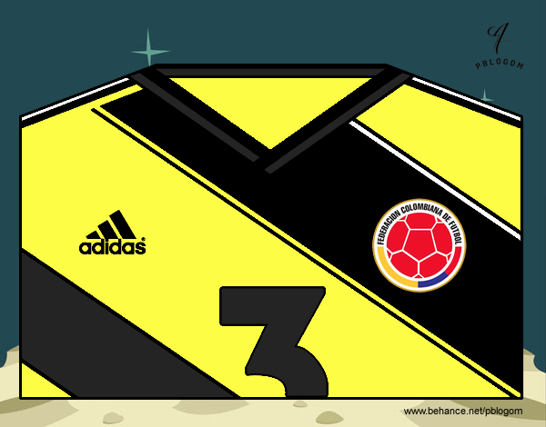 Camiseta del mundial de fútbol 2014 de Colombia