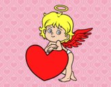 Cupido y un corazón