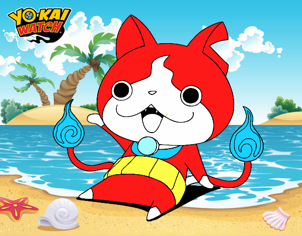 Jibanyan saludando