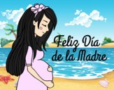 Mamá embarazada en el día de la madre