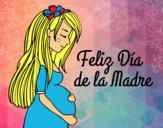 Mamá embarazada en el día de la madre