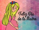 Mamá embarazada en el día de la madre