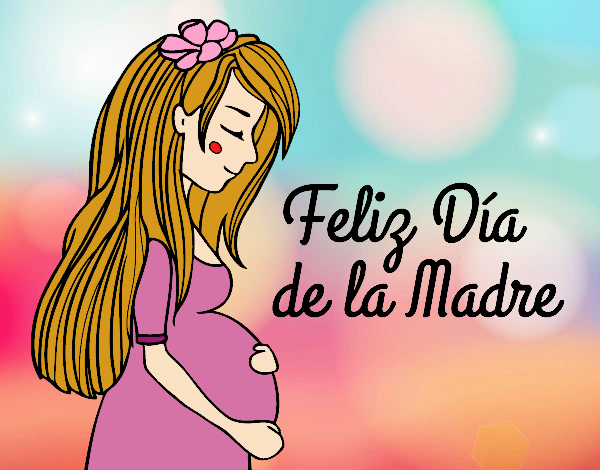 Mamá embarazada en el día de la madre