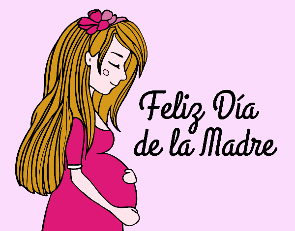 Mamá embarazada en el día de la madre