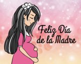 Mamá embarazada en el día de la madre