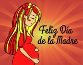 Mamá embarazada en el día de la madre