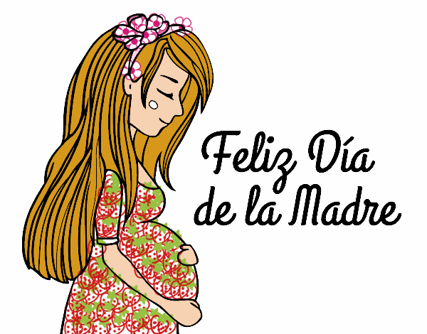 Mamá embarazada en el día de la madre