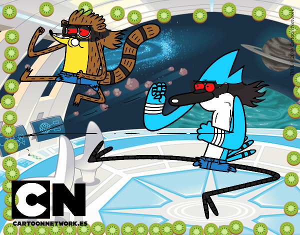 Mordecai y Rigby karatekas