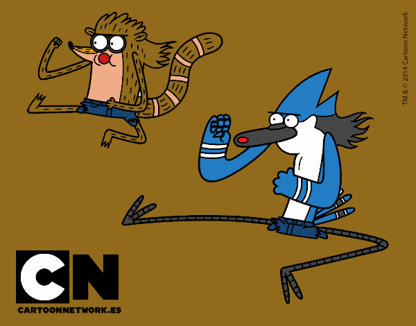 Mordecai y Rigby karatekas