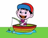 Niño pescando