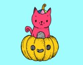 Un gatito de Halloween