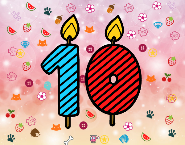  Dibujo de mi numero de cumpleaños     pintado por en Dibujos.net el día