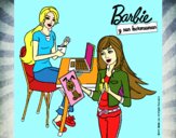 Barbie y su hermana merendando