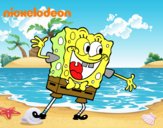 Bob Esponja saludando