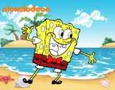 Bob Esponja saludando