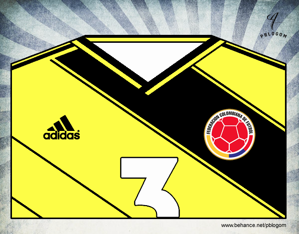 Camiseta del mundial de fútbol 2014 de Colombia