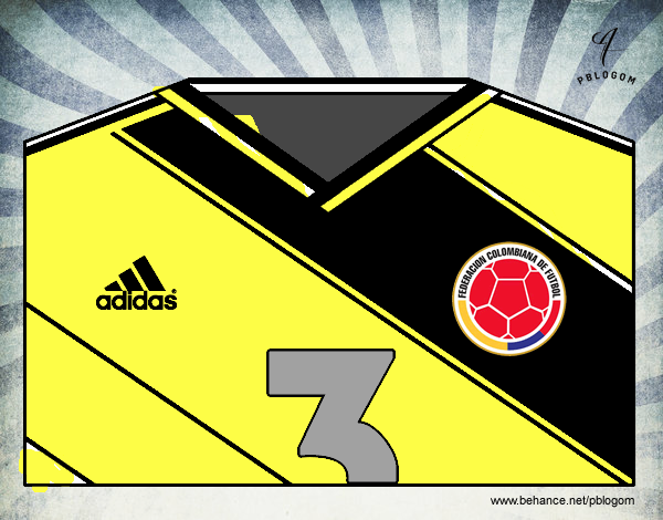 Camiseta del mundial de fútbol 2014 de Colombia