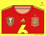 Camiseta del mundial de fútbol 2014 de España