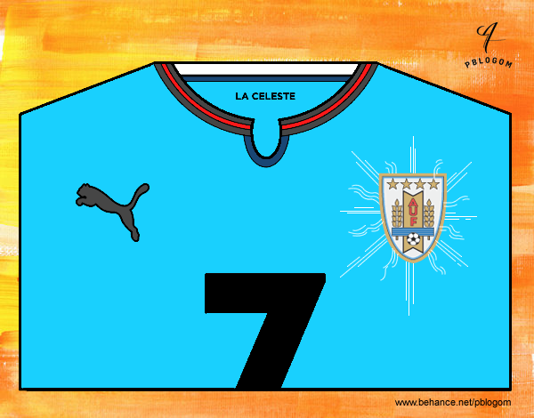 Camiseta del mundial de fútbol 2014 de Uruguay